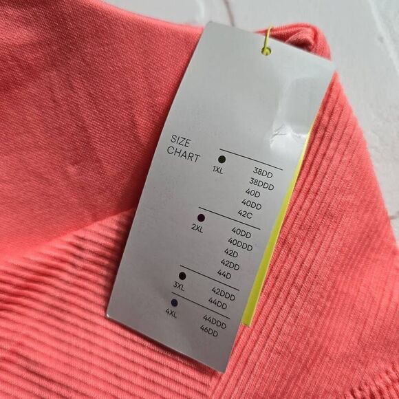 All In Motion  V-Neck Medium Support Sports Bra 1X - Picture 3 of 4